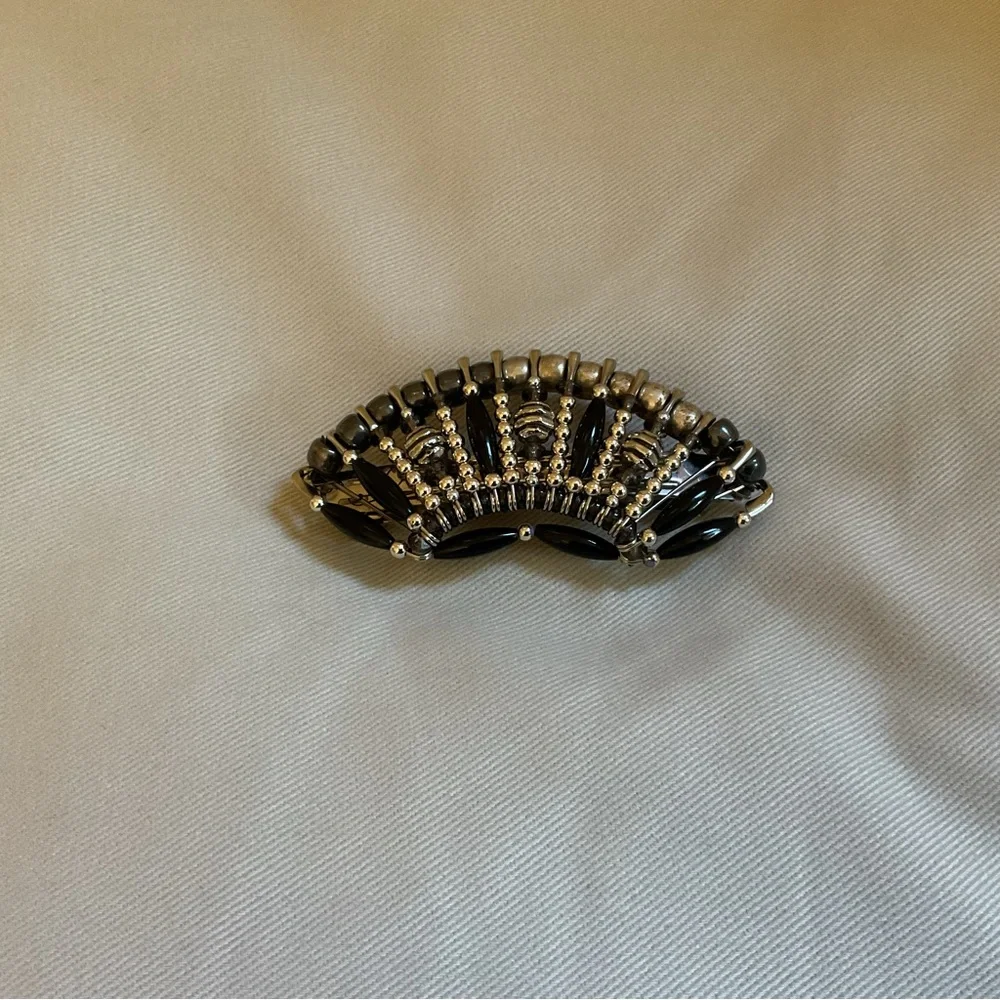 Safety Pin Art Hair Clip Barrette Vintage Handcrafted 80’s